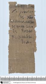 Demotischer Papyrus, Abrechnung in Listenform