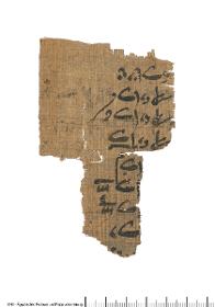 Demotischer Papyrus, Abrechnung (alter Text) bzw. demotische Schreibübung (neuer Text)
