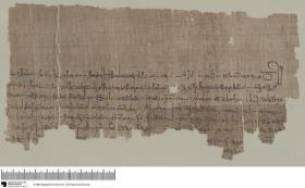 Demotischer Papyrus, Vertrag, Abstandsschrift, in der ein Pastophor des Chnum Anteile eines Hauses verkauft