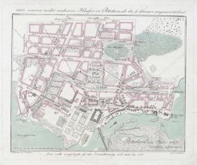 Plan von Potsdam von 1683 mit Erweiterungen bis 1797