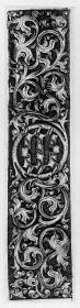 Ornamentblatt mit dem Buchstaben M