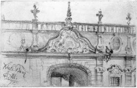 Portal und Giebelschmuck im Kloster Banz