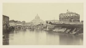Rom, Tiber mit Castel San Angelo, Ponte San Angelo und St. Pietro