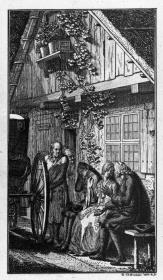 Sebaldus Nothanker. Bl. 19: Sebaldus, ungekannt bei Säuglings Vater als Gesellschafter aufgenommen, besucht Marianen