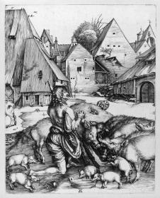 Der verlorene Sohn hütet die Schweine