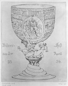 Karte zum Dürerfest des Vereins der jüngeren Künstler, 5. April 1834