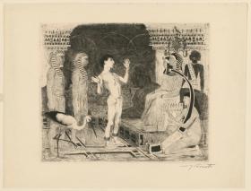 Josef deutet dem Pharao die Träume (2. Zustand) (aus: Tragikömödien)