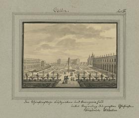 Cölln. Der Churfürstliche Lustgarten und Orangeriehaus unter Regierung des großen Churfürsten Friedrich Wilhelm