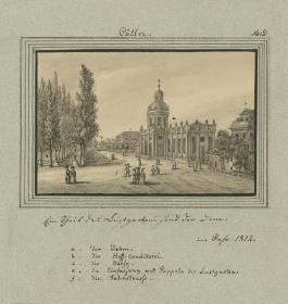 Cölln. Ein Theil des Lustgartens, und der Dom. im Jahr 1812.
