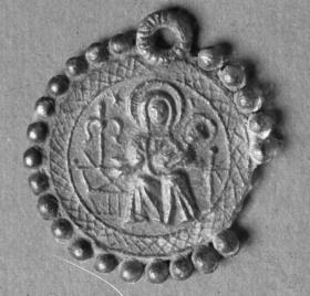 Anhänger mit Maria und Kind bzw. heiligem Christophorus