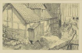 Hof eines Bauernhauses