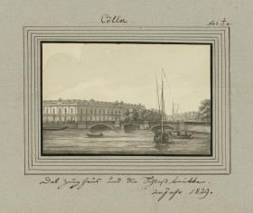 Cölln. Das Zeughaus und die Schloss Brükke. im Jahr 1829.