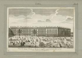 Cölln. Prospect des Königl. Schlosses zu Berlin, wie dasselbe gegen dem Parade-Platz, und der Schloss-Freyheit sich praesentiret.