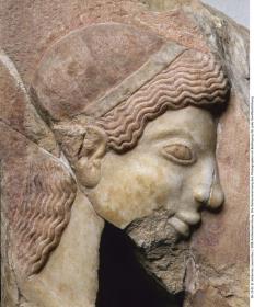Fragment einer attischen Grabstele für ein Geschwisterpaar (sog. Geschwisterstele New York/Berlin)