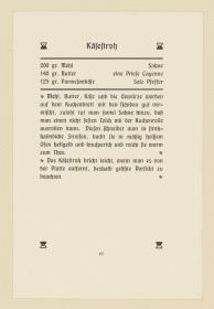 Seite aus einem Kochbuch (Käsestroh)