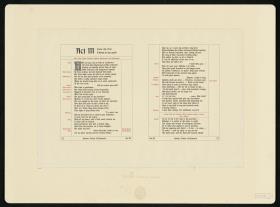 Doppelseite aus Hamlet, Prince of Denmark Act III Rahmen in blaugrau