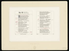 Doppelseite aus Hamlet, Prince of Denmark Act III Rahmen in beige
