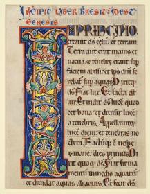 Initiale I(n principio creavit), Bibel, Maasgebiet