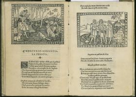 Orpheus, aus: Angelo Poliziano, La Giostra di Giuliano de Medici und La fabula di Orfeo (Piero Pacini da Pescia, Florenz 1513)