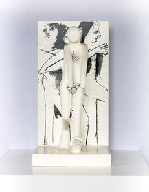 Einzelfigur mit Zeichnung