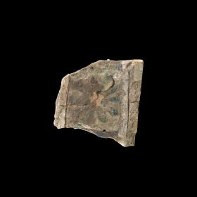 Fragment Glaseinlage mit Rosette