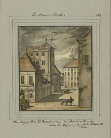 Dorotheen-Stadt. Der königliche Stall, das Observatorium in der Dorotheen Straße unter der Regierung König Fried: Wilhelm d III. 1824.