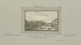 Werder. Haus der Werderschen Mühle nach der Hunde Brükke. im Jahr 1786.