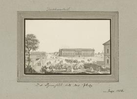 Dorotheenstadt. Das Opernhaus und der Platz im Jahr 1750.