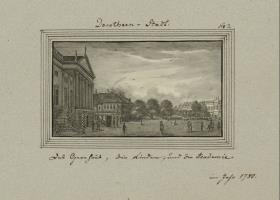 Dorotheen-Stadt. Das Opernhaus, die Linden, und die Academie im Jahr 1780.