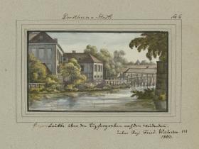 Dorotheen-Stadt. (?) brükke über den Kupfergraben nach dem Weidendam. unter Reg: Fried. Wilhelm III 1803.