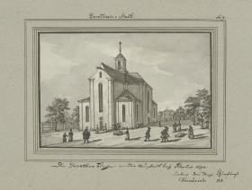 Dorotheen-Stadt. Die Dorotheen Kirche in der Neustadt bey Berlin 1690. unter der Reg: Churfürst Friedrich III.