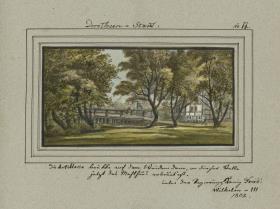 Dorotheen-Stadt. Die Artillerie brükke auf dem Weidendam, an dieser Stelle jetzt das Mahlhaus erbauet ist. 1802