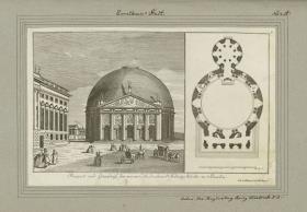 Dorotheen-Stadt. Prospect und Grundriß der neuen Catholischen St. Hedwigs Kirche zu Berlin. unter der Regierung König Friedrich d II -