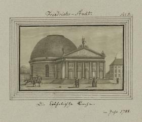 Friedrichs-Stadt. Die Catholische Kirche. im Jahr 1788.