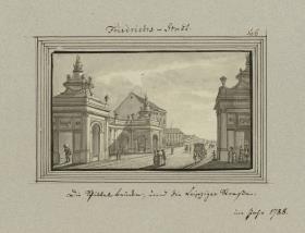 Friedrichs-Stadt. Die Spittelbrücke, und die Leipziger Straße im Jahr 1788