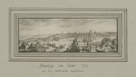 Berlin im Jahr 1717. Von der Westseite angesehen.