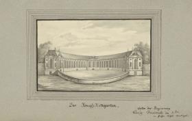 Der Königl. Hetzgarten. unter Regierung König Friedrich des 1.ten im Jahr 1693 beendiget (?)