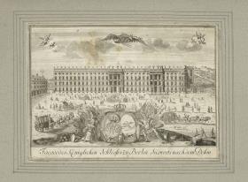 Facade des Königlichen Schlosses zu Berlin Südwerts nach dem Dohm.