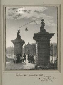 Portal der Universitaet. gezeichnet unter der Reg: König Fried. Wilhelm III.