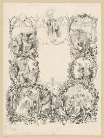 Titeleinfassung zu Graf Athanasius Raczynski: Geschichte der neueren deutschen Kunst. Bd. 3