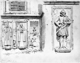 Wandgrabmale an der katholischen Pfarrkirche St. Martin in Jauer