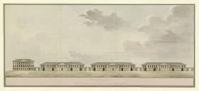 Sankt Petersburg, Grandes Ecuries de la Cour, Marstall, Aufriss der Fassade