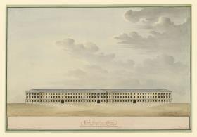 Sankt Petersburg, Grand Corps des Officiers, Offizierskorpsgebäude, Aufriss Hauptfassade