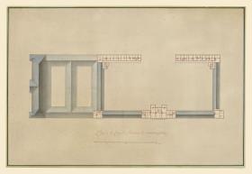 Sankt Petersburg, L'Hôpital des Chevaliers Gardes, Militärkrankenhaus, Grundriss und Aufsicht zweite Etage
