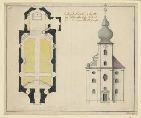 Entwurf der Pfarrkirche St. Burkard zu Oberailsfeld