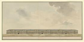 Sankt Petersburg, Casernes de la Garde à Cheval, Kaserne, Aufriss der Hauptfront