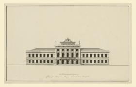 Fassade des Twerer Schlosses von Norden, Aufriss