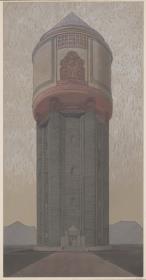 Hamburg, Wasserturm auf dem Gelände des Waisenhauses, Perspektive