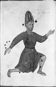 Sternbild des Scheichs (Stellatio cheichis). in: Ptolemäus. Catalogus fixarum stellarum (Alfonsinische Tafeln)