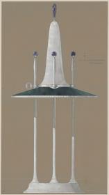 Silberne Tischlampe, Aufriss